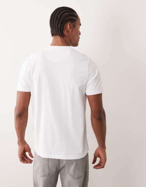 Farah - Danny - Regular-fit T-shirt met korte mouwen en logo in wit, 3 van 5