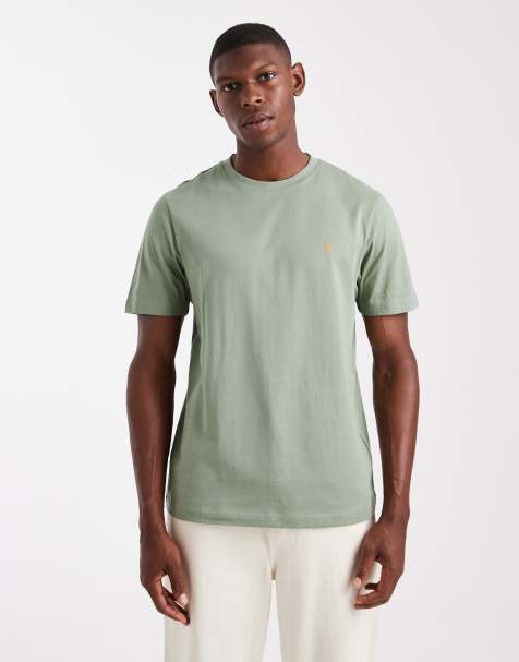 Farah - Danny - Regular-fit T-shirt met korte mouwen in groen - view 1