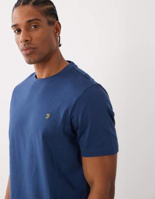 Farah Danny Regular Logo T-shirt In Blue