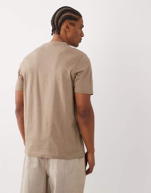 Farah Danny regular logo t-shirt in dark stone, 5 of 5
