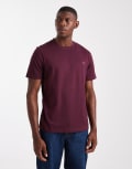[Farah] Farah Danny regular short sleeve t-shirt in burgundy-Red L BURGUNDY
