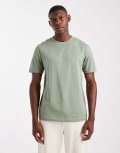[Farah] Farah Danny regular short sleeve t-shirt in green XS GREEN