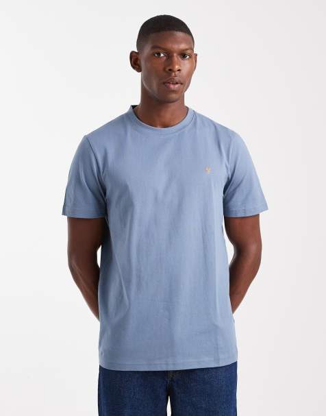 Farah Danny regular short sleeve t-shirt in light blue - LBLUE - view 1