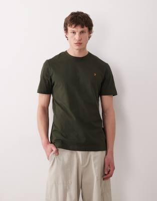 Farah Danny Short Sleeve Regular Fit Logo T-shirt In Green