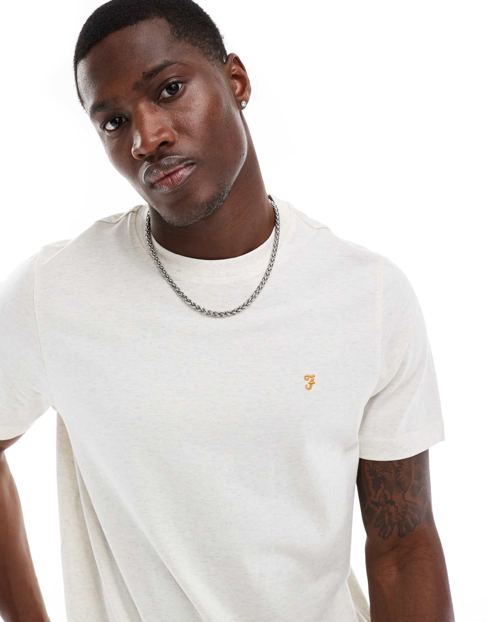 Белоснежная футболка с коротким рукавом Farah danny