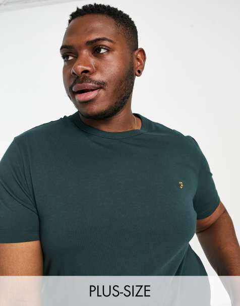 Farah Danny slim fit logo t-shirt in forest green - view 1