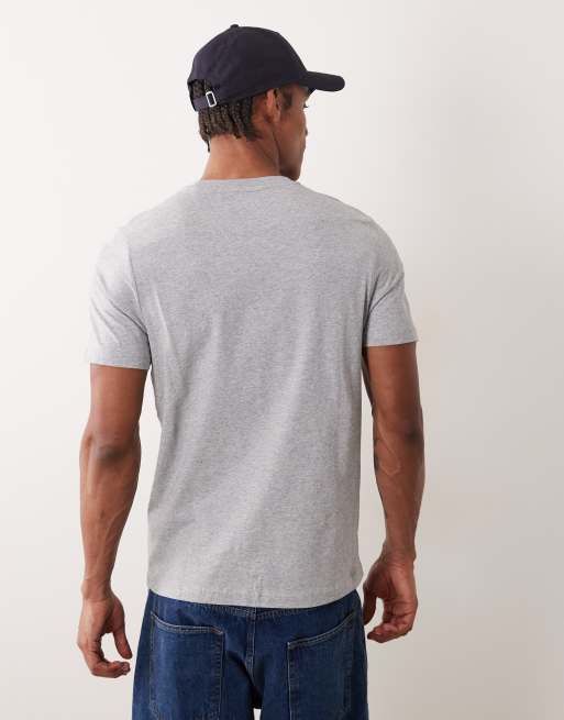 Farah – Danny – Szary melanżowy T-shirt z bawełny, 4 z 5