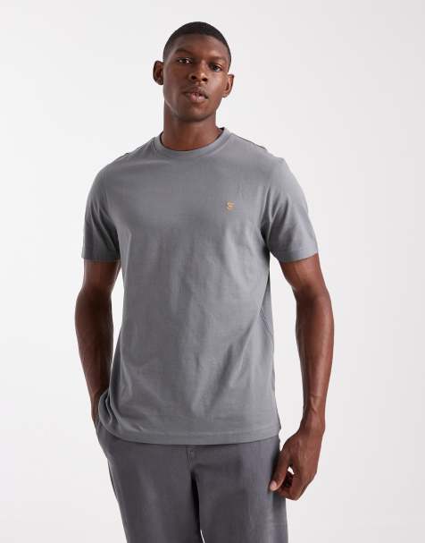 Farah Danny regular short sleeve t-shirt in grey - MBLUE