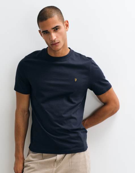 Farah Danny t-shirt à manches courtes coupe regular bleu marine - view 1