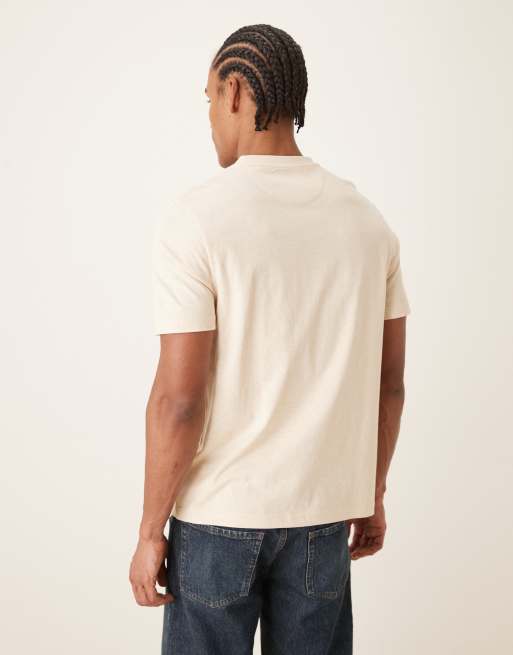 Farah - Danny - T-shirt a maniche corte vestibilità classica beige con logo, 3 di 5