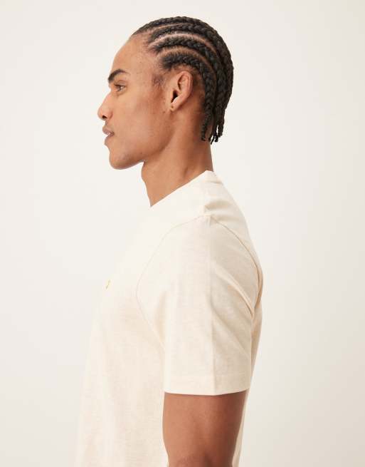 Farah - Danny - T-shirt a maniche corte vestibilità classica beige con logo, 4 di 5