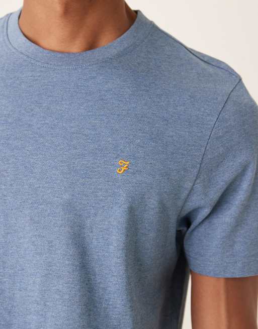 Farah - Danny - T-shirt a maniche corte vestibilità classica blu con logo, 5 di 5