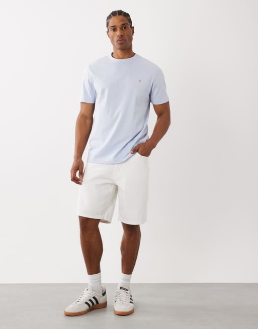 Farah - Danny - T-shirt classica azzurra con logo, 2 di 5