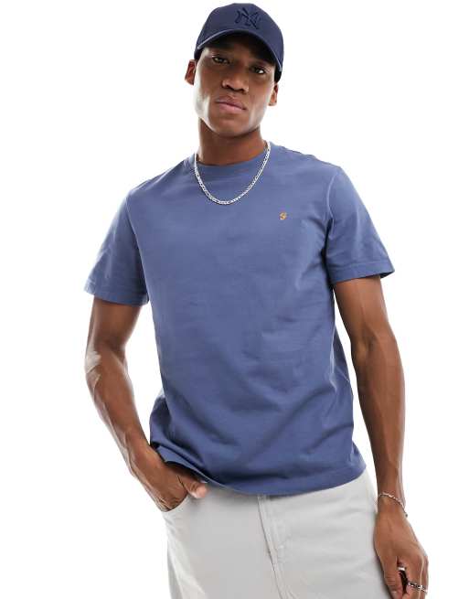 Farah - Danny - T-shirt en coton - Bleu