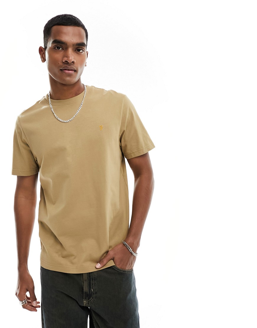 Farah danny t-shirt in beige-Neutral