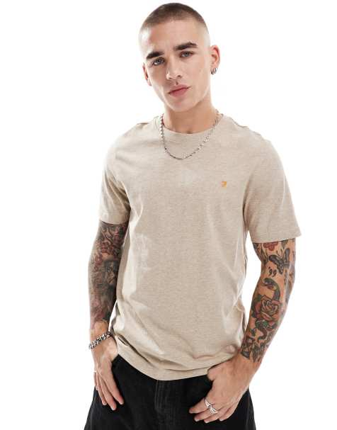 Farah danny t-shirt in beige - view 1