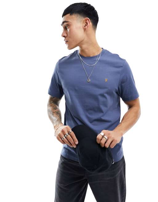 Farah danny t-shirt in blue, 3 of 4