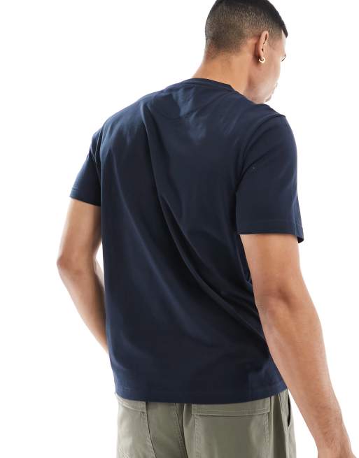 Farah - Danny - T-shirt in cotone blu navy, 3 di 4