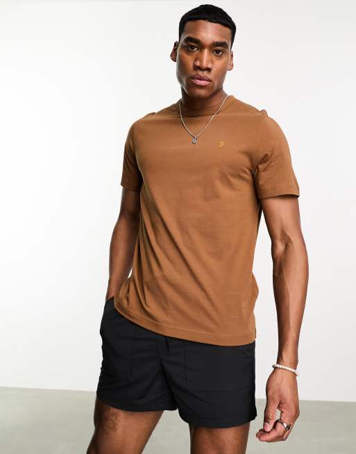 Farah Danny t-shirt in golden brown