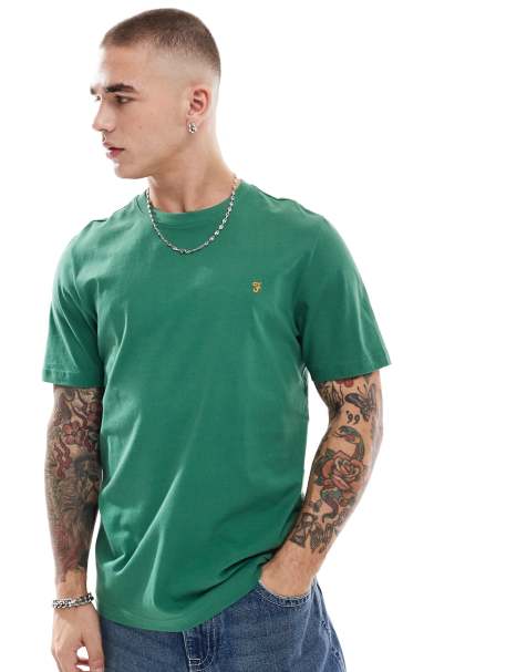 Farah - Danny - T-shirt in groen - view 1