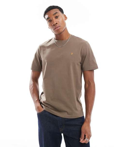 Farah danny t-shirt in mushroom grey