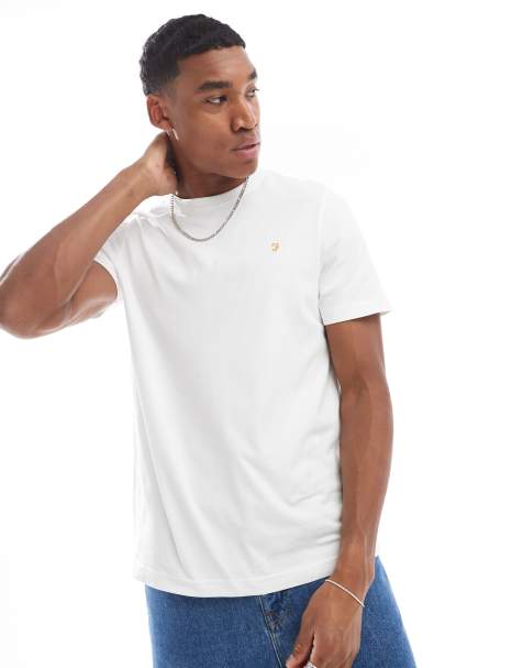 Farah - Danny - T-shirt in wit - view 1