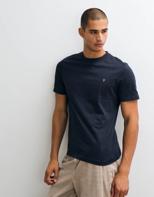 Farah Danny T-shirt z krótkim rękawem, regularny krój, granatowy, 2 z 5