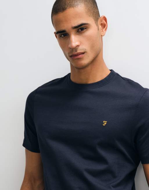 Farah Danny T-shirt z krótkim rękawem, regularny krój, granatowy, 4 z 5