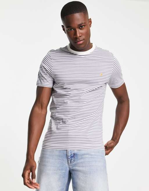Farah Daytona stripe t-shirt in blue