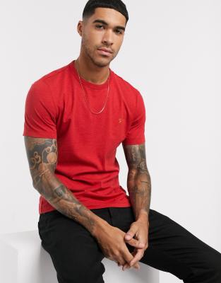 red muscle fit t shirt