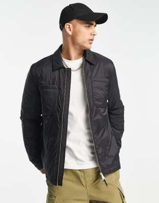 Farah Denver wadded jacket in black - ASOS Price Checker