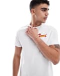[Farah] Farah Devon t-shirt in white with archive dog print L White