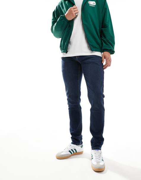 Farah – Drake – Dopasowane ciemnoniebieskie jeansy z efektem sprania - view 1