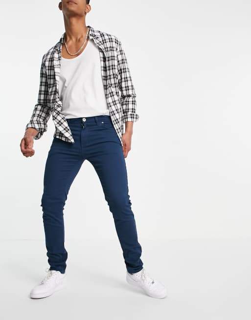 Farah – Drake – Dopasowane spodnie z diagonalu