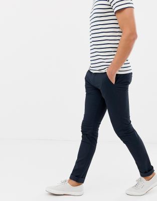 navy skinny fit chinos