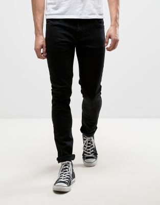 acid wash pleated jeans