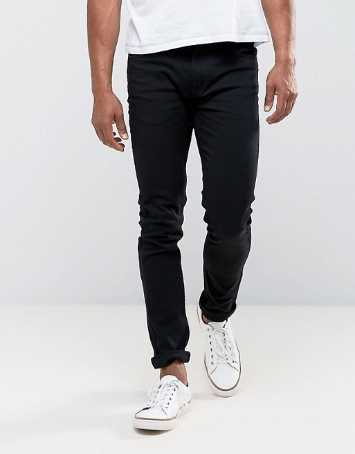 Farah Drake slim fit twill jeans in black | ASOS