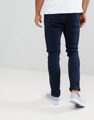 farah drake slim fit twill jeans in navy