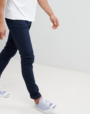 farah drake slim fit twill jeans in navy