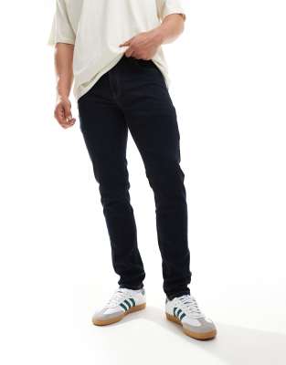 Drake slim jeans in denim rinse-Navy