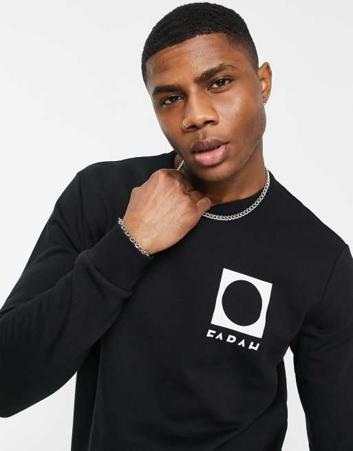 Farah – Earlham Street – Sweatshirt in Schwarz mit Rückenprint, 2 von 4