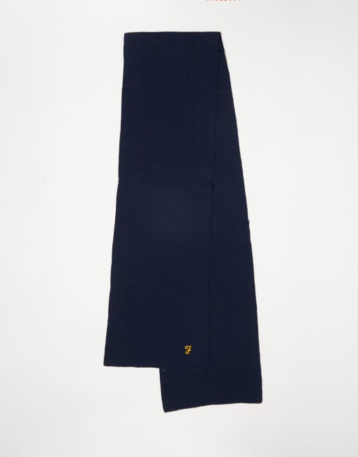 Farah - Écharpe à logo - Bleu marine