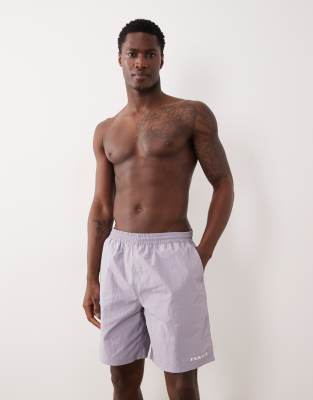 Farah Edgar 7 Inch Logo Shorts In Purple