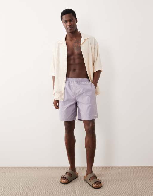 Farah Edgar 7-inch logo shorts in lilac | ASOS