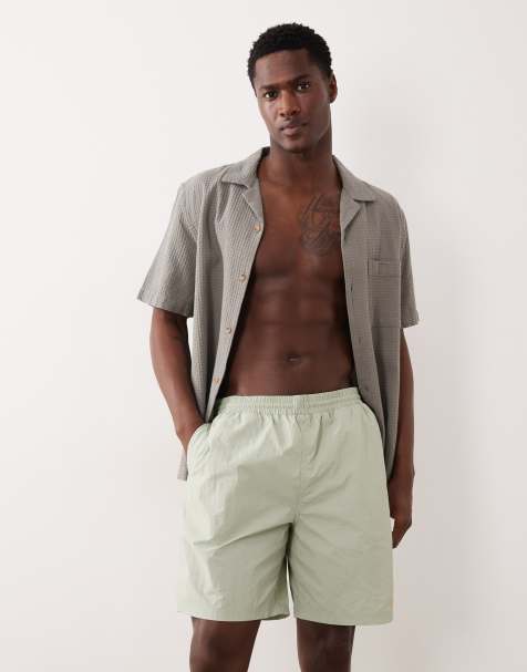 Farah Edgar logo swim shorts in pale green - view 1