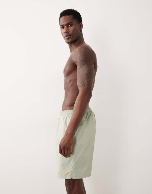 Farah Edgar logo swim shorts in pale green, 3 of 5