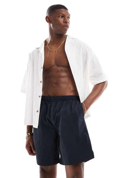 Farah - Edgar - Zwemshort in marineblauw - view 1