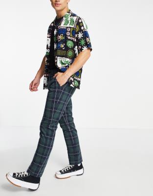 Farah elm check tapered fit trousers - ASOS Price Checker