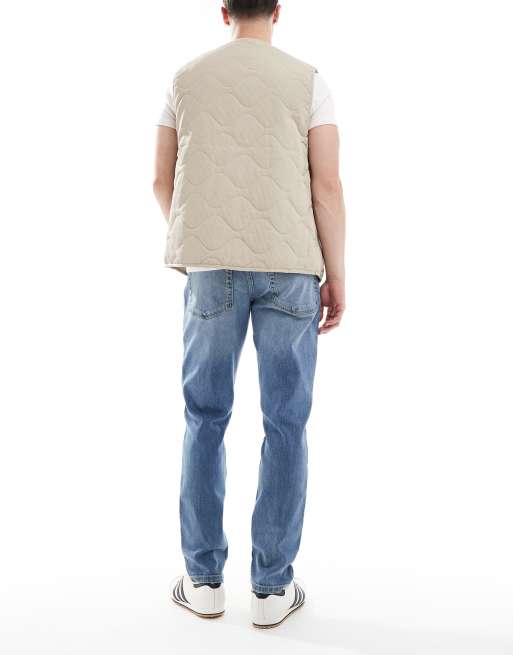 Farah – Elm – Niebieskie jeansy z prostymi nogawkami i efektem sprania , 2 z 5