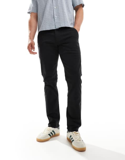 Farah Elm slim fit chino trousers in black - view 1